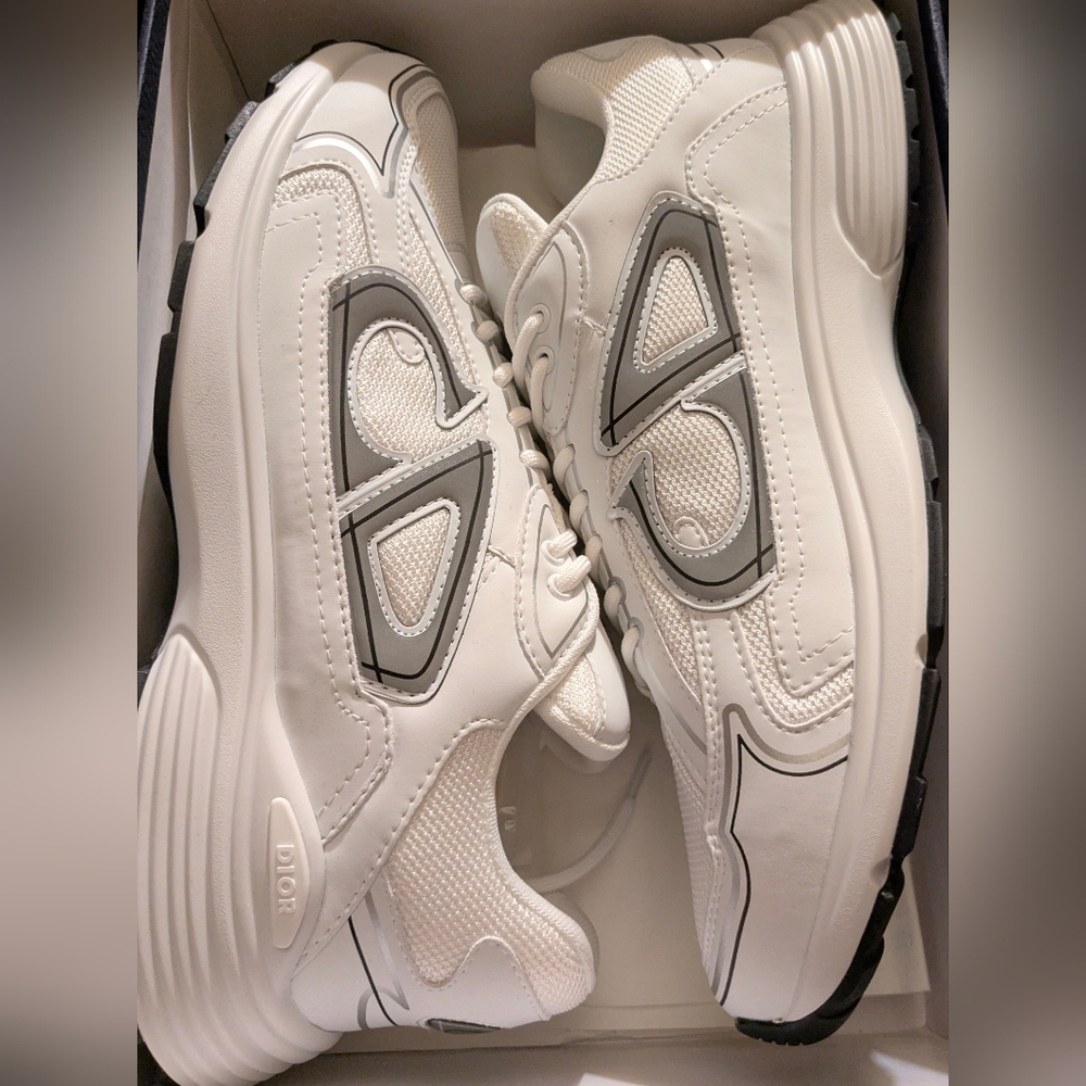 Dior White and Grey Athletic Shoes
